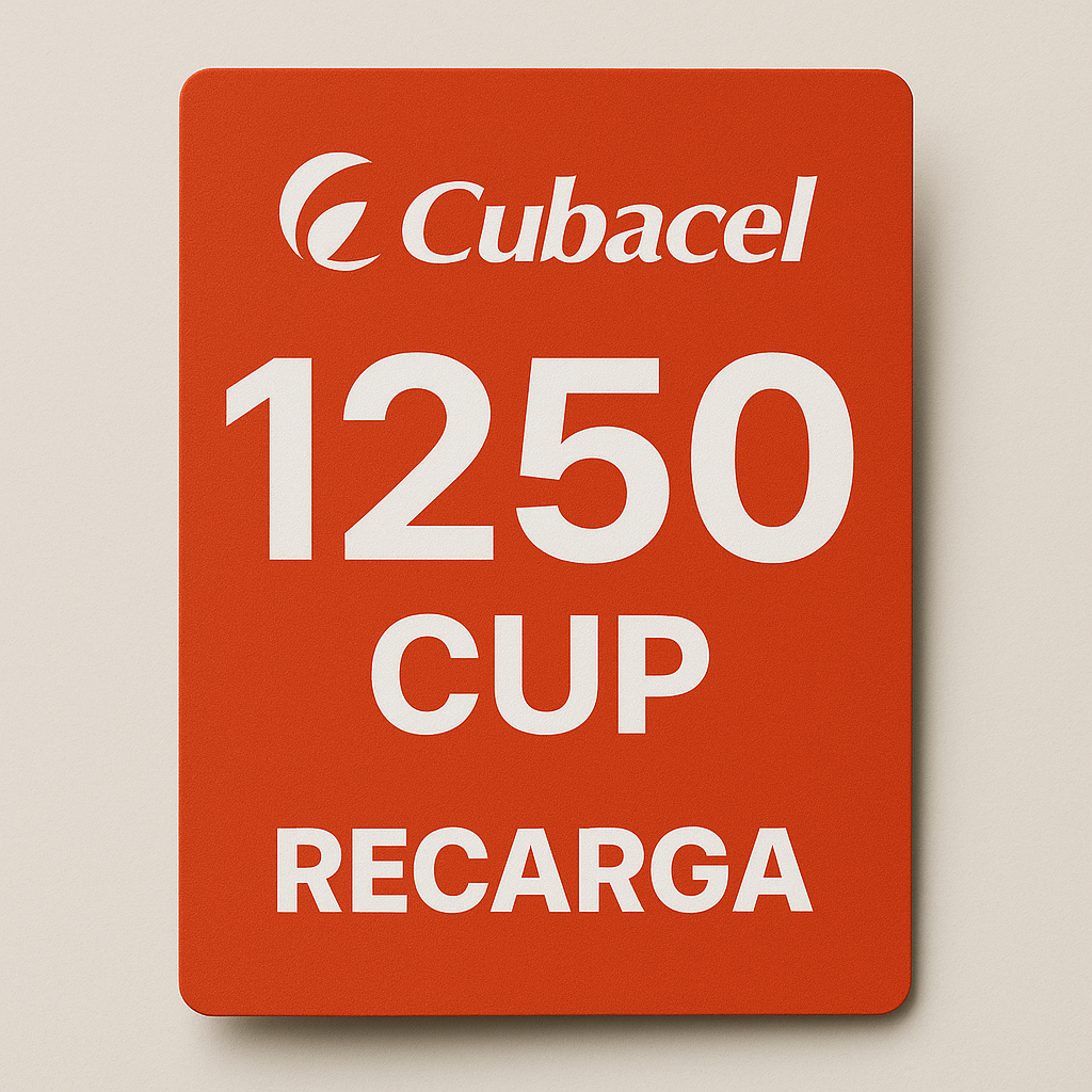 1250 CUP Top-up